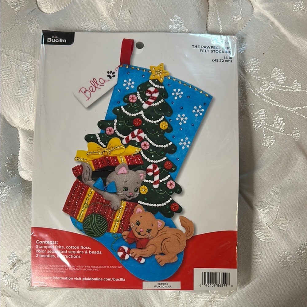 Bucilla Christmas Stocking The Pawfect Felt Stocking